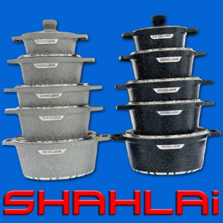 سرویس قابلمه زیو 7145 جنس تمام گرانیت 6 میل